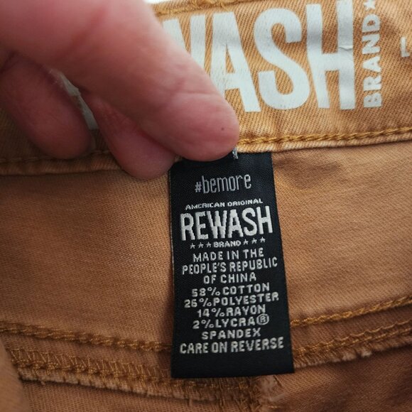 Rewash Womens Golden Skinny Jeans With Raw Hem & Rear Pockets - Picture 8 of 10